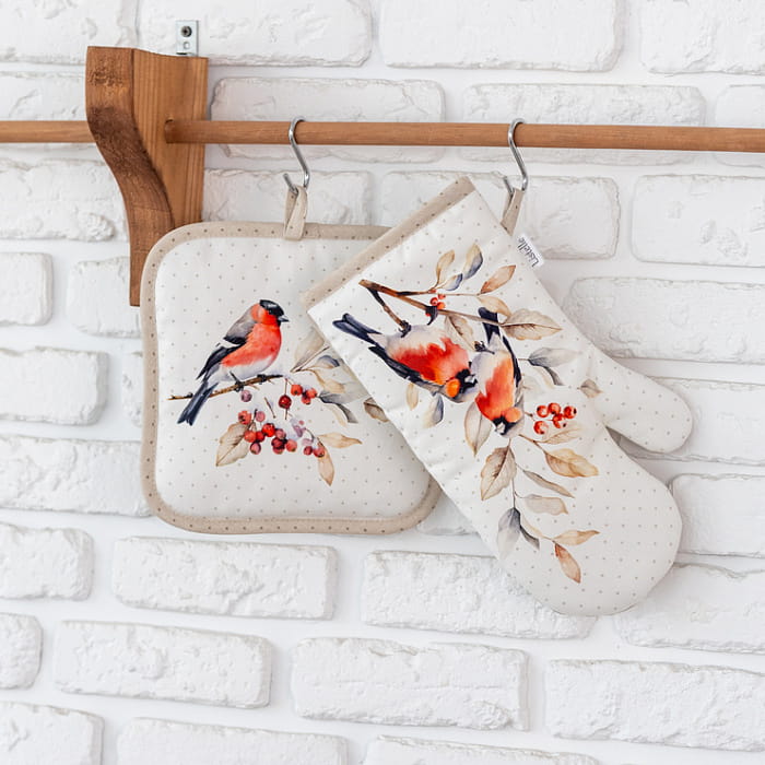 Комплект прихваток "Пернатые истории"