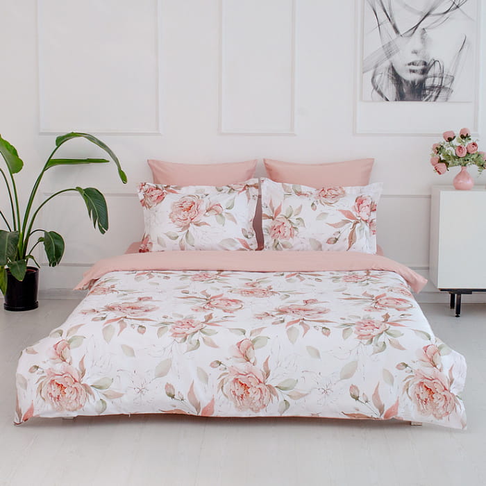 Евро комплект постельного белья "Розали" maxi