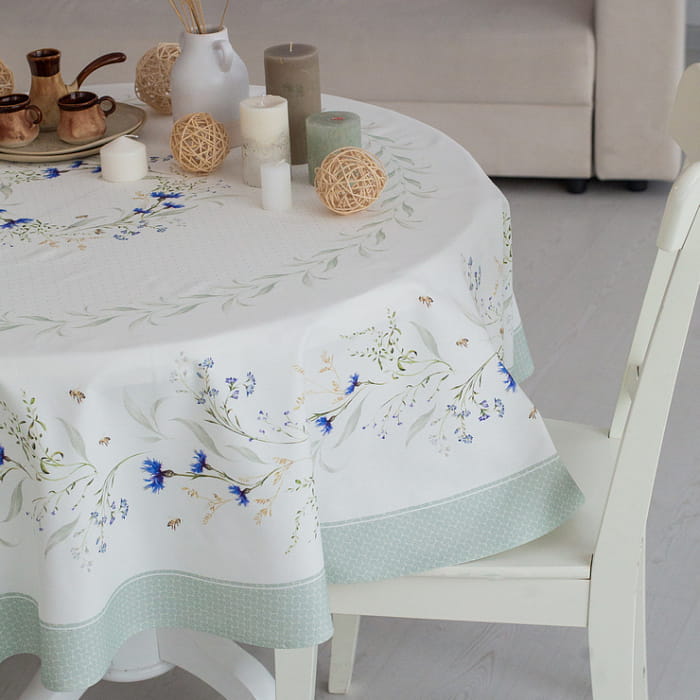 Скатерть круглая D-150 см Васильки"