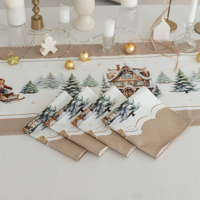 Набор Set-4 салфеток "Пряничный домик"