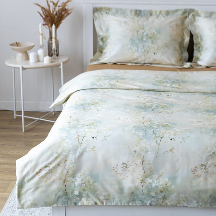 Евро комплект постельного белья "Мелисса" (Таффи)  с простыней на резинке