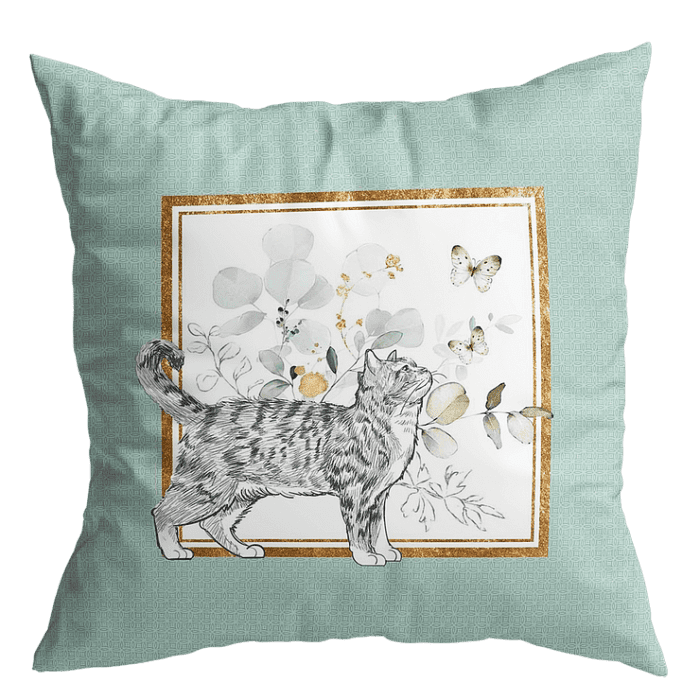 Декоративная наволочка "Эвелина" котик в рамке