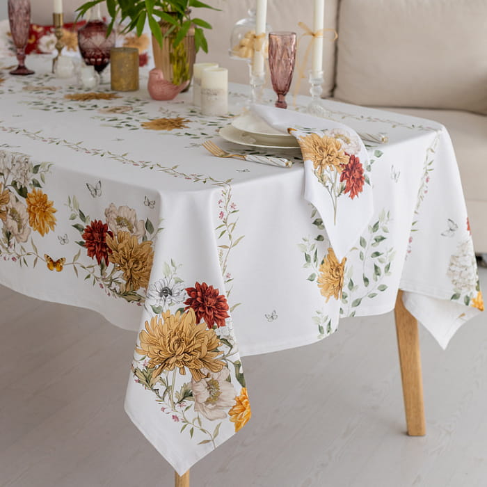 Скатерть 145х300 см "Цветочная симфония"