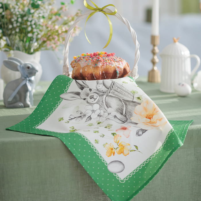 Салфетка "Соната" зеленая, 1 шт