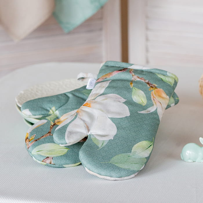 Набор прихваток-рукавиц "Магнолия"