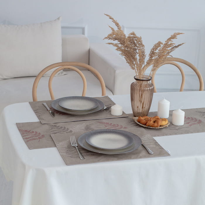 Дорожка 33х270 см "Папараць" шоколад декоративная