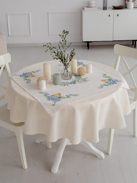 Салфетка-наперон 80х80 см "Ретро" с венком