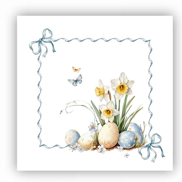 Салфетка "Линсен рамка на белом", 1 шт