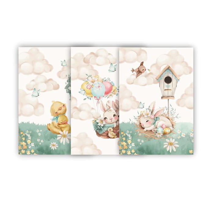 Набор Set-3 полотенец "Мелани" с облаками