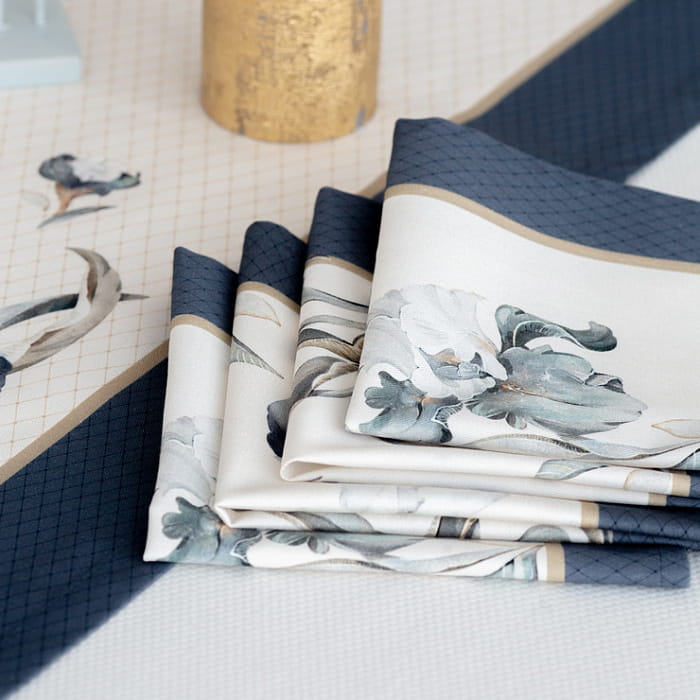 Дорожка 40х185 см "Айрис" синяя декоративная