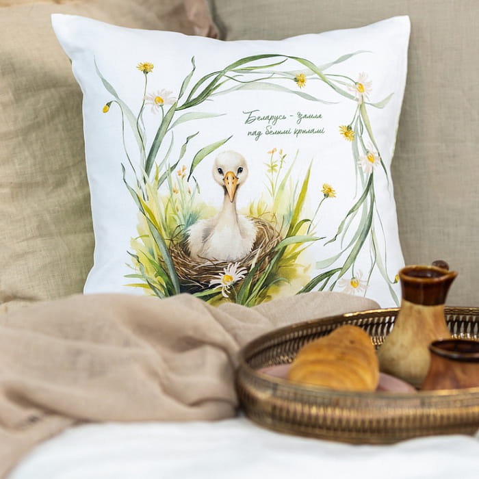 Декоративная наволочка "Линден" с надписью