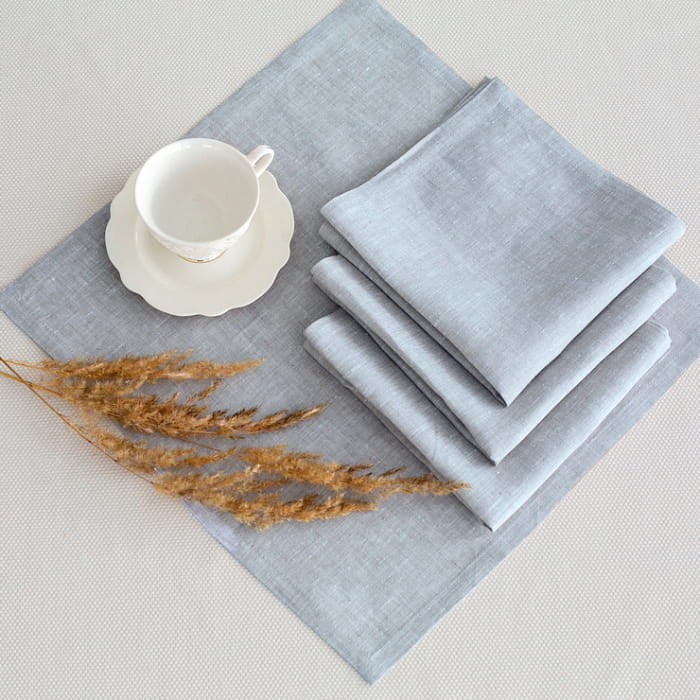 Набор Set-4 салфеток  цвет "Голубая пастель"