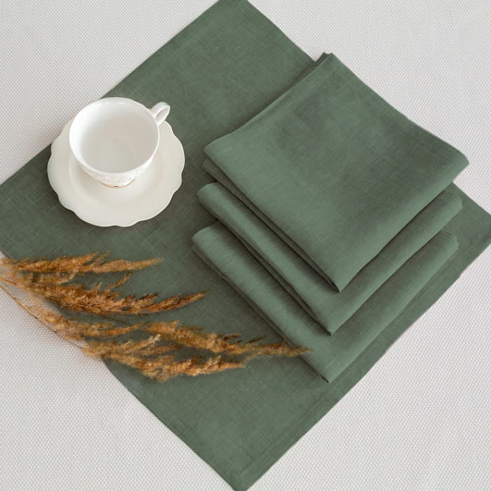 Набор Set-4 салфеток  цвет "Зеленый графит"