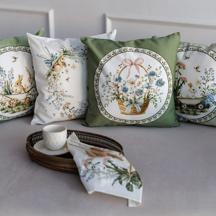 Наволочка декоративная "Аркадия" салатовая