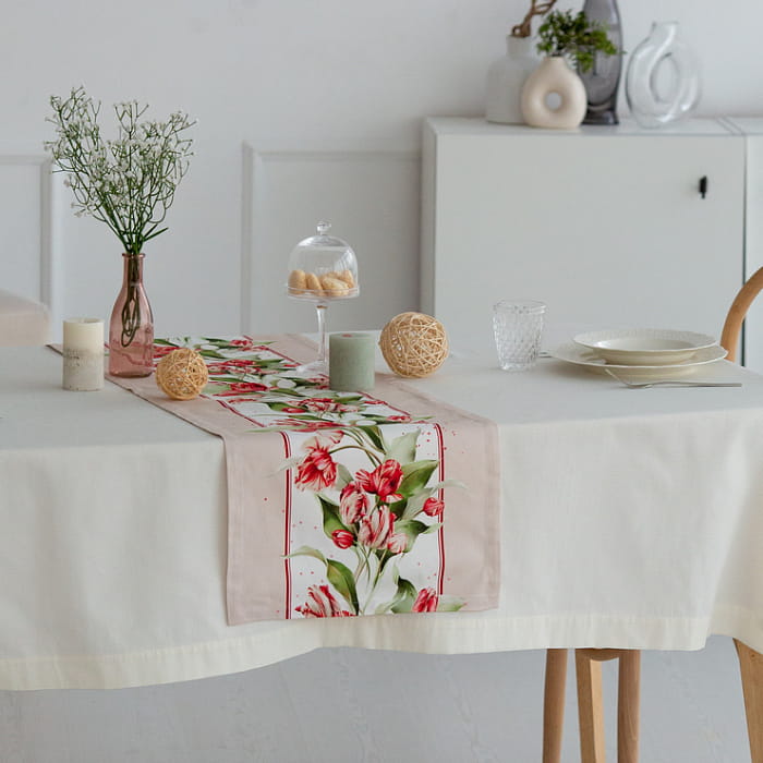 Дорожка 40х180 см "Алые тюльпаны" декоративная