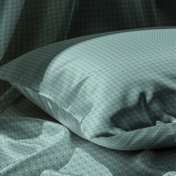 Наволочка 70х70  "Рейн" лавровый зелёный