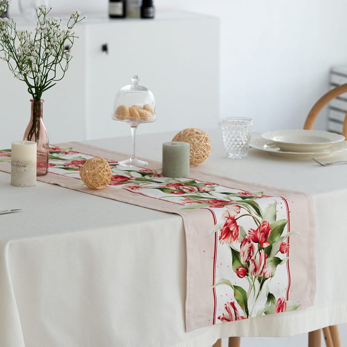 Дорожка 40х180 см "Алые тюльпаны" декоративная