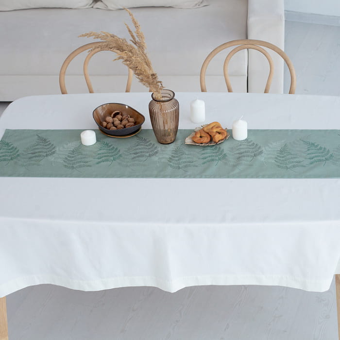 Дорожка 33х180 см "Папараць" зеленая декоративная