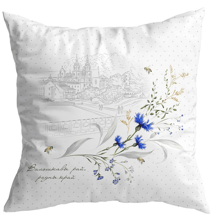 Декоративная наволочка "Васильки" валошкавы рай