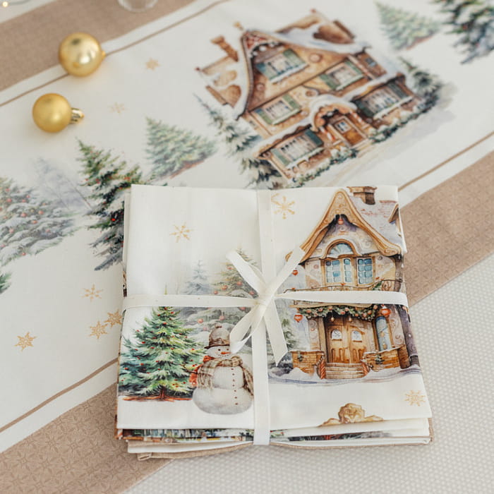 Набор Set-4 салфеток "Пряничный домик"