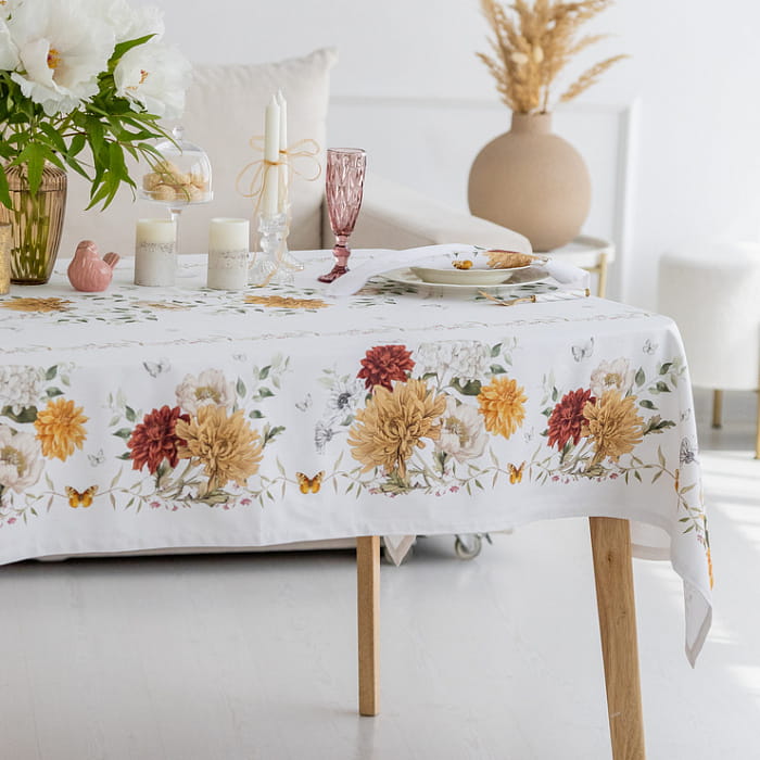 Скатерть  145х180 см "Цветочная симфония"