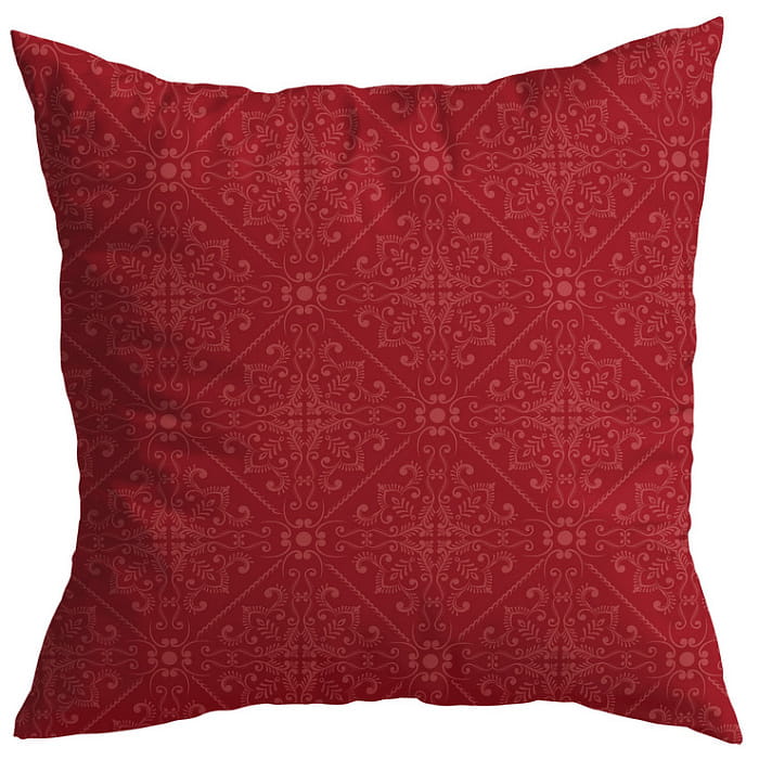 Декоративная наволочка "Алые тюльпаны" алая