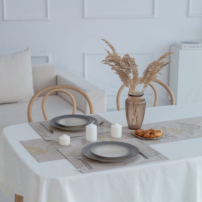 Дорожка 33х180 см "Папараць" бежевая декоративная