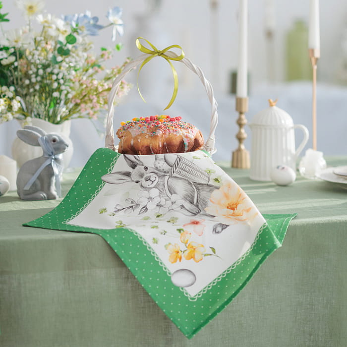 Салфетка "Соната" зеленая, 1 шт