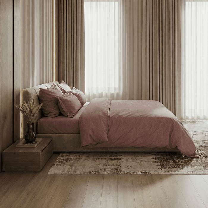 Простыня на резинке 100х200х30 "Амарант"