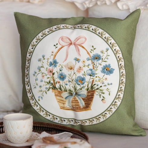 Наволочка декоративная "Аркадия" корзинка