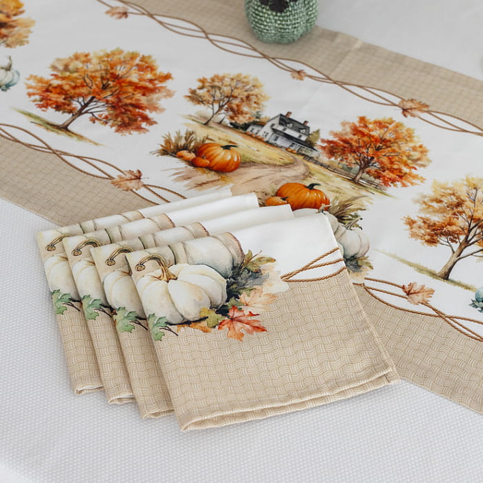 Дорожка 40х140 см "Терра" тыквы декоративная