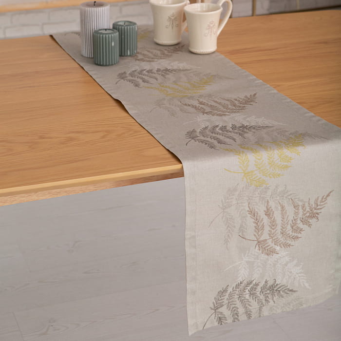 Дорожка 33х180 см "Папараць" бежевая декоративная