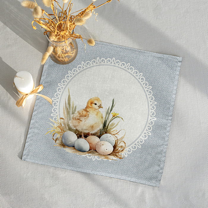 Салфетка "Стеша цыплёнок в голубой рамке", 1 шт