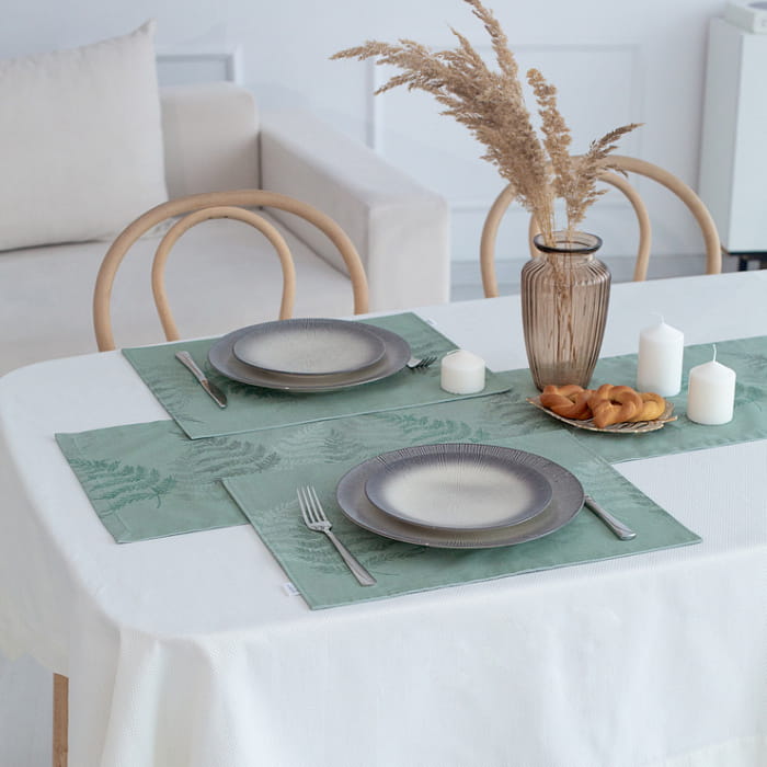 Дорожка 33х180 см "Папараць" зеленая декоративная