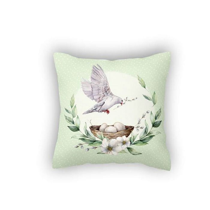 Декоративная наволочка "Весенняя свежесть" гнездо