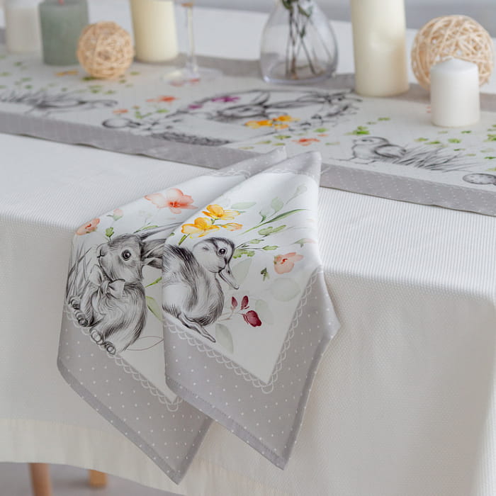 Набор Set-4 салфеток "Соната" серый