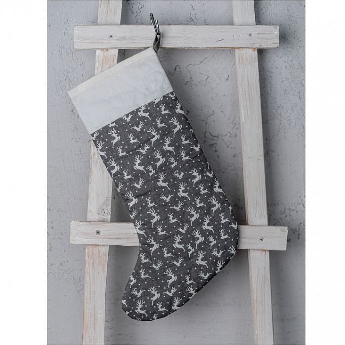 Рождественский носок "Олешки серые"