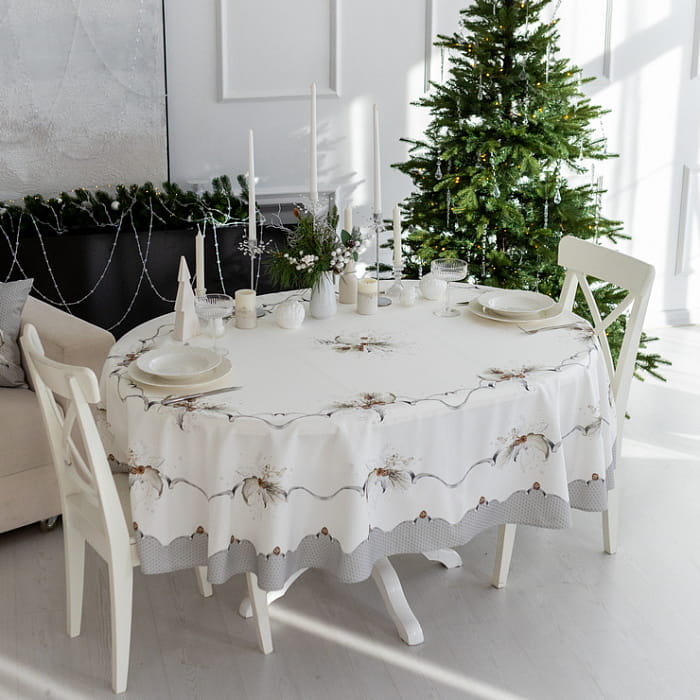 Скатерть овальная 150х205 см "Стоун"