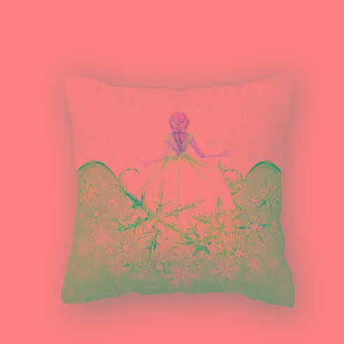 Декоративная наволочка "Снежное королевство" Девушка