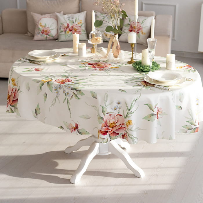 Скатерть овальная 150х200 см "Белла паттерн"