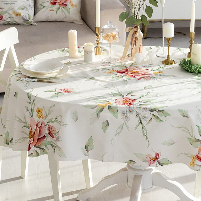 Скатерть овальная 150х200 см "Белла паттерн"