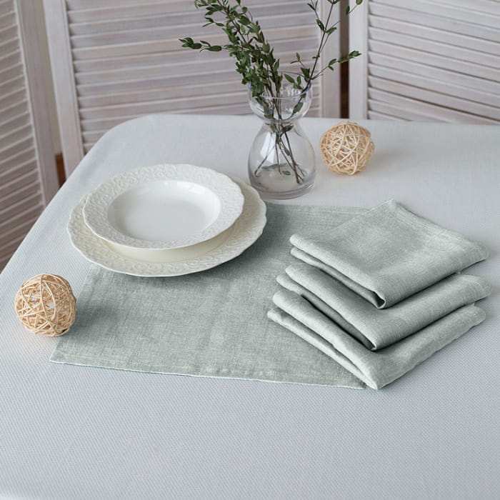 Набор Set-4 салфеток  цвет "Мятная"