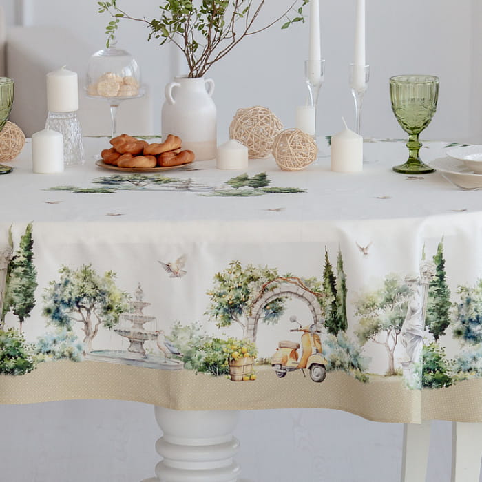 Скатерть овальная 170х250 см "Итальяно"