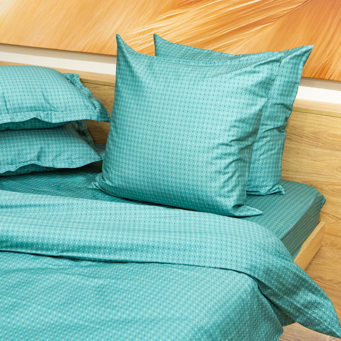 Наволочка 70х70  "Рейн" лавровый зелёный