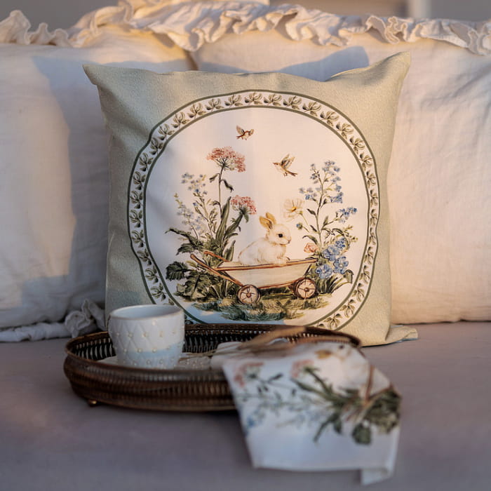 Наволочка декоративная "Аркадия" салатовая