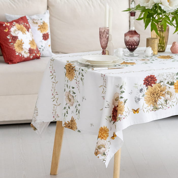 Скатерть 145х220 см "Цветочная симфония"