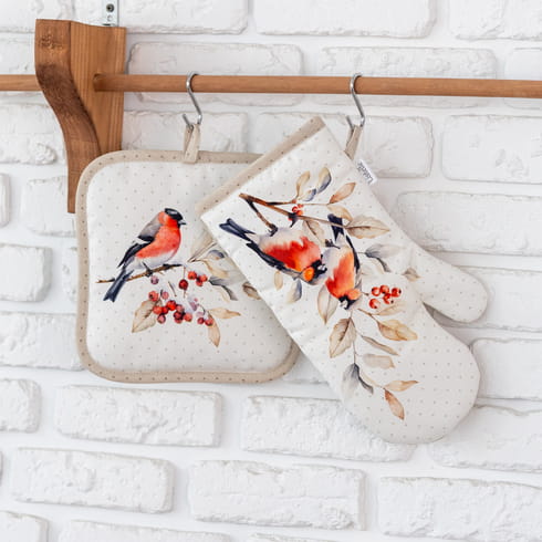 Комплект прихваток "Пернатые истории"