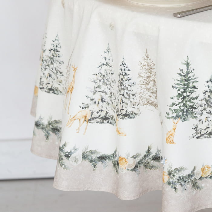 Скатерть круглая D-150 см "Чарующий лес"