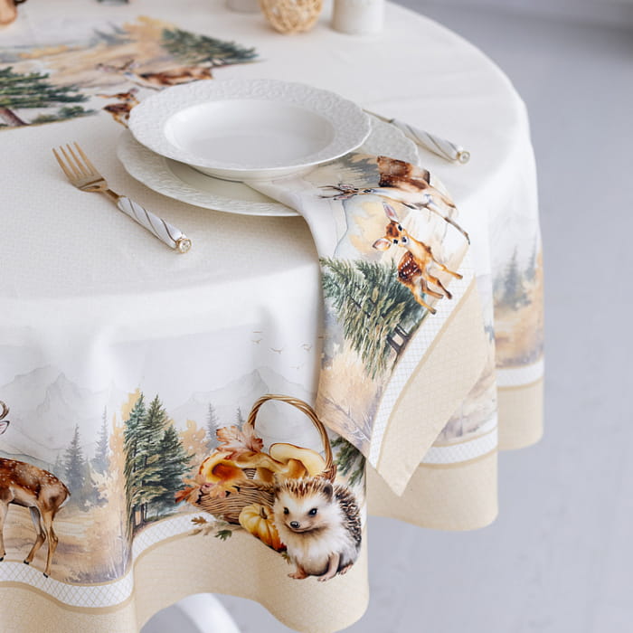Скатерть овальная 170х220 см "Дубрава"