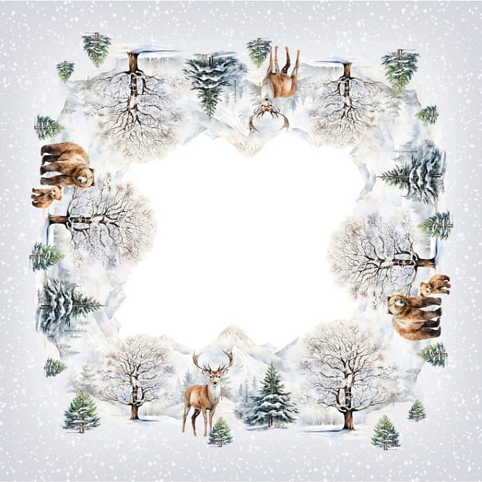 Салфетка-наперон 80х80 см "Морозное утро"